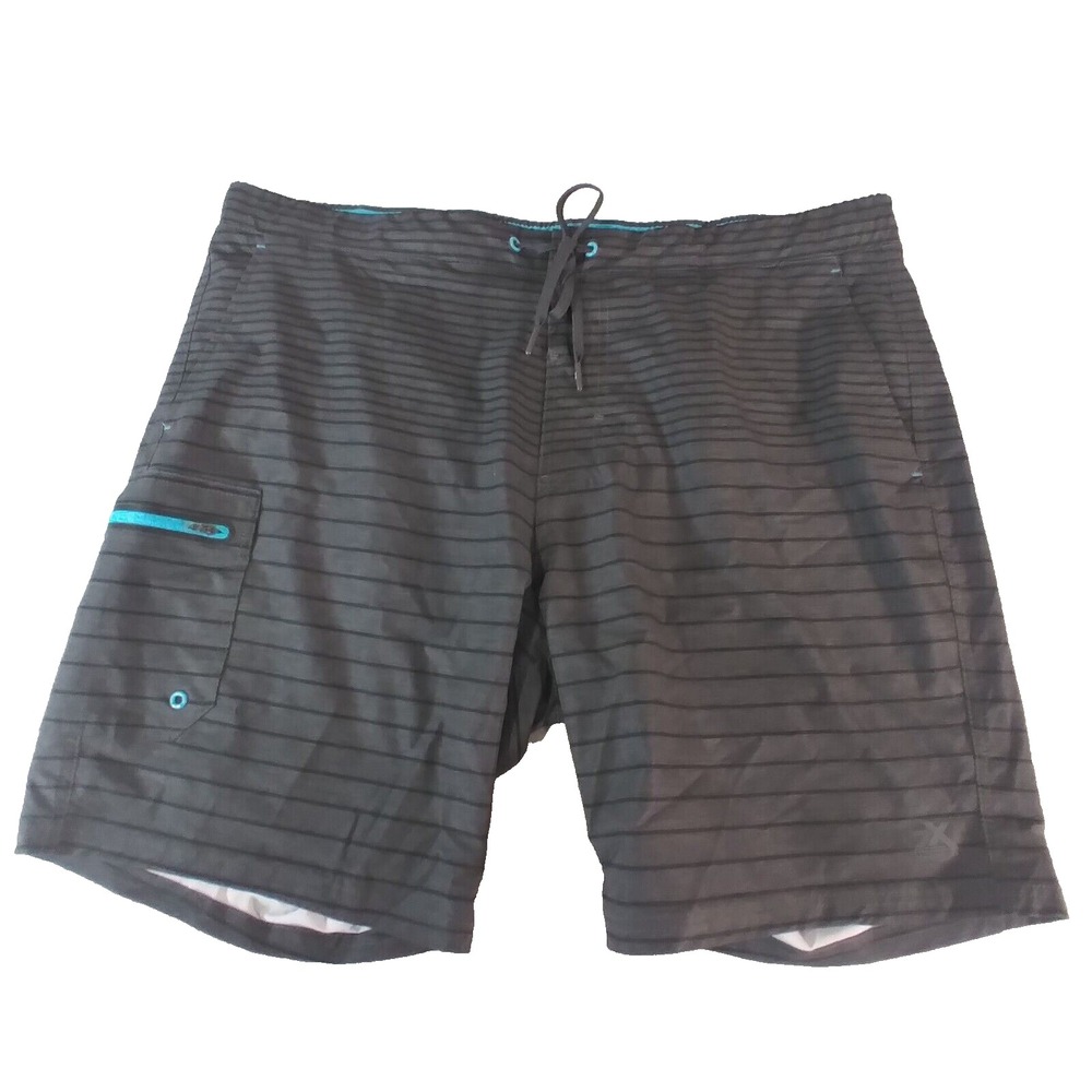 ZeroXposur Board Shorts Men 2XL Black Swim Trunks Bathing Suit Flex Stretch
